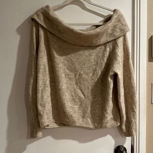 H & M strapless cream sweater